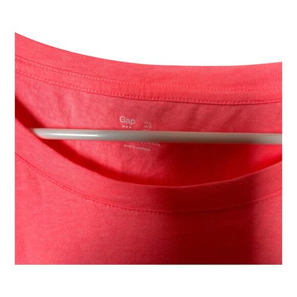 GAP Women’s Short Sleeve Neon Color With White Stripe Graphic Crew Neck Sz L NWT - Picture 3 of 6